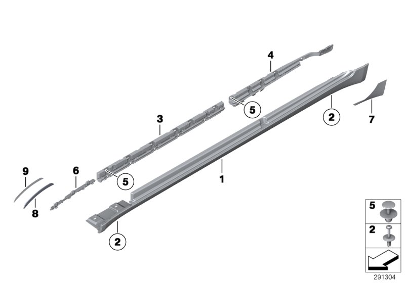 Genuine BMW 51777225837 Door Sill Cover, Primed Left (Inc. Alpina B7, 740i & Alpina B7X) | ML Performance UK Car Parts