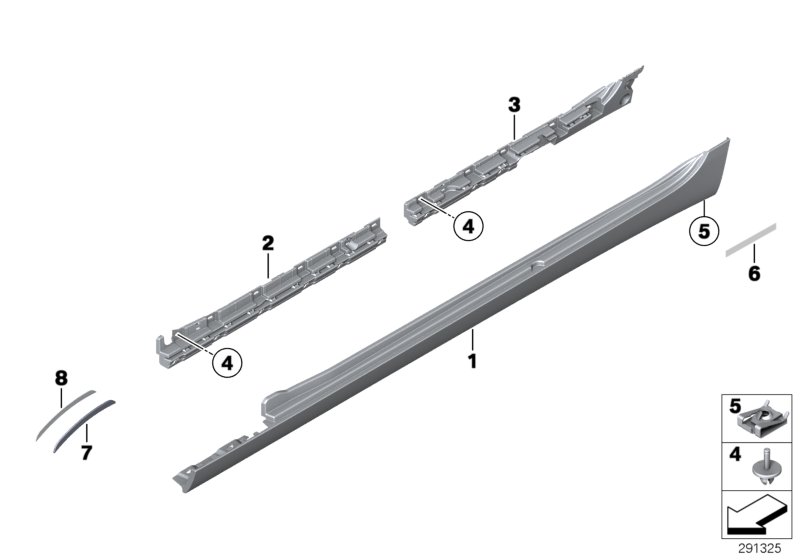 Genuine BMW 51777276350 F06 Mount Strip, Rocker Panel, Rear Right (Inc. 650iX 4.4, 640iX & 640dX) | ML Performance UK Car Parts