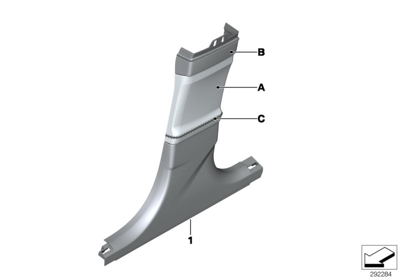 Genuine BMW 51437980698 Trim, B-Pillar, Leather, Lower Right INDIVIDUAL (Inc. 650iX 4.4, 640iX & 640i) | ML Performance UK Car Parts