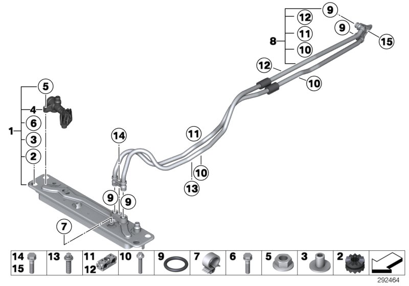 Genuine BMW 17227628062 E70 E71 Transmission Oil Cooler Line (Inc. X6 40iX, X6 35iX & X5 35iX) | ML Performance UK Car Parts