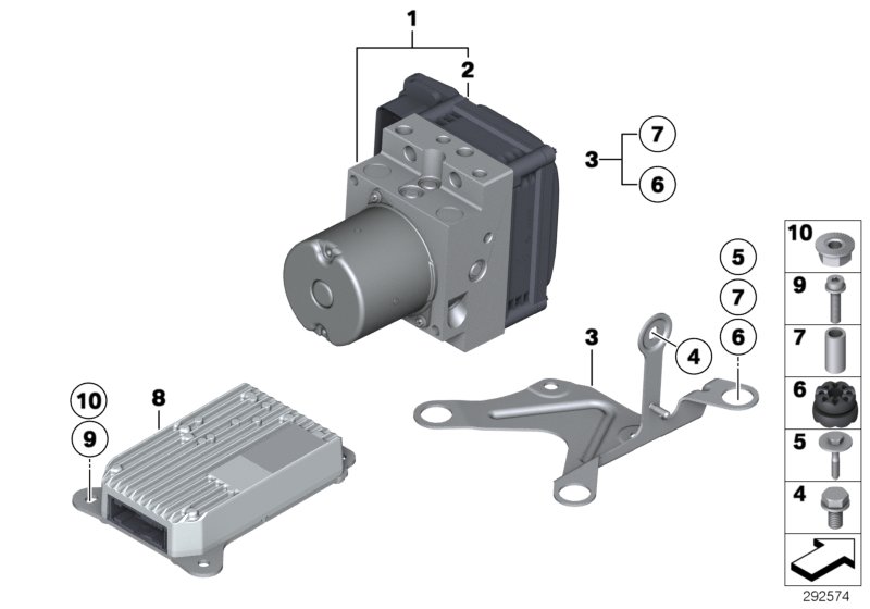 Genuine BMW 34526852812 Repair Kit, Control Unit Dsc (Inc. 650i, 520i & 525d) | ML Performance US Car Parts