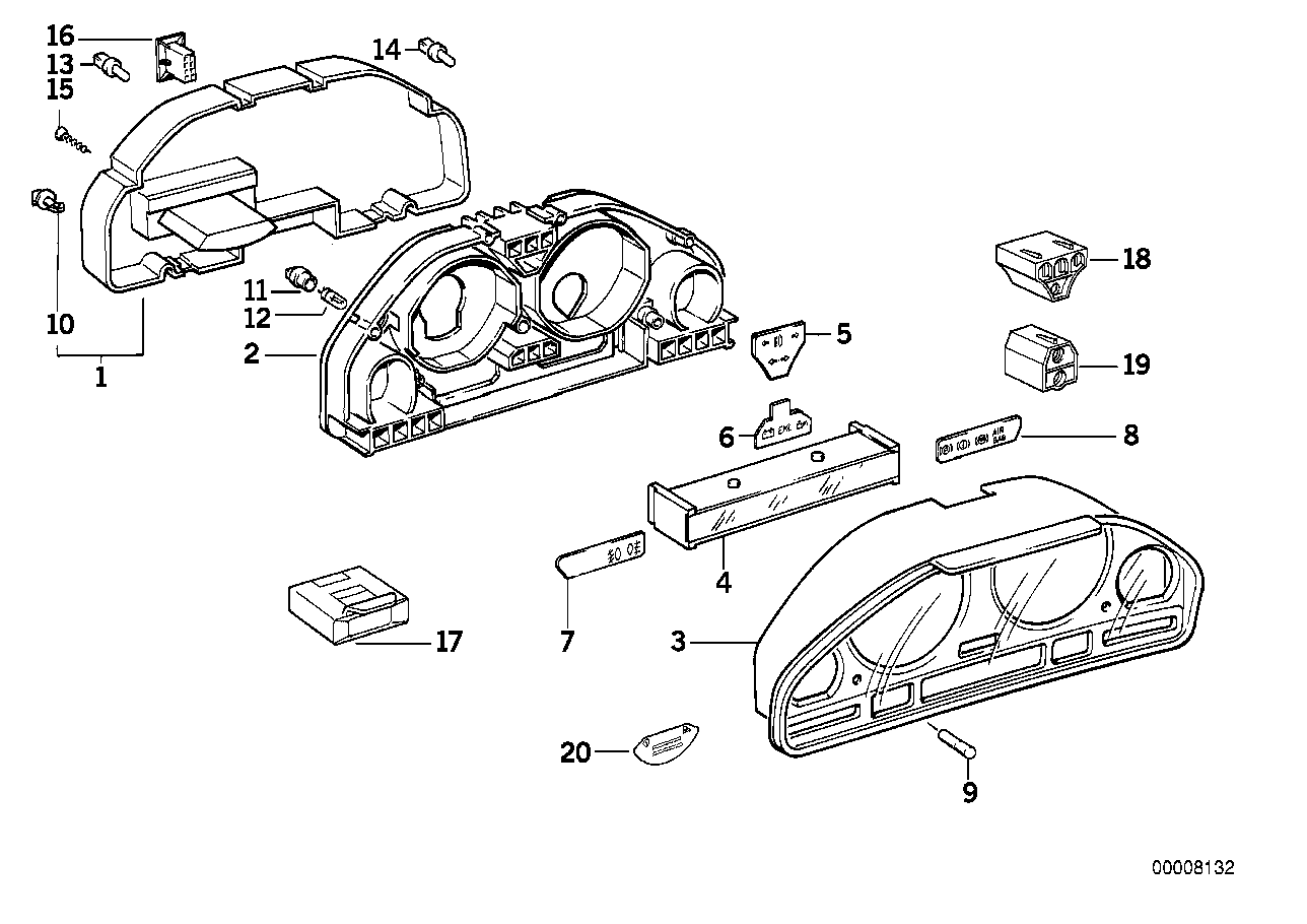 Genuine BMW 62148375004 E34 Gear Position Indicator (Inc. 525tds, 525td & 520i) | ML Performance UK Car Parts