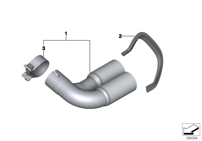 Genuine BMW 18302327683 F32 Muffler Clamp D=63.5mm (Inc. 428iX, Cooper D & X3 18d) | ML Performance UK Car Parts