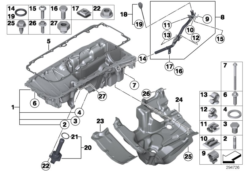 Genuine BMW 11138573881 E70 E71 Oil Pan (Inc. X5 M50dX & X6 M50dX) | ML Performance UK Car Parts