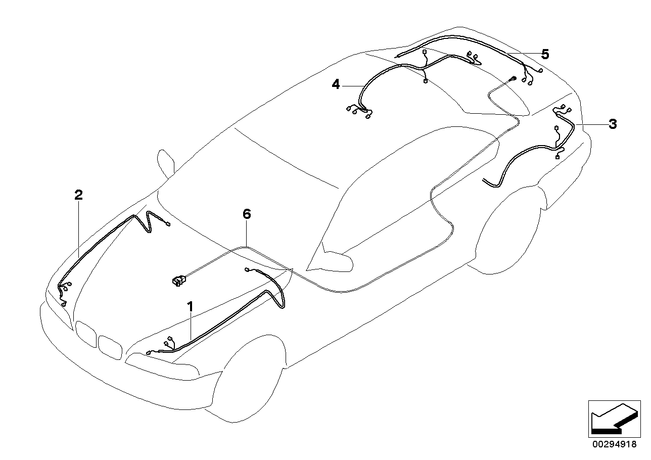 Genuine BMW 61119130310 E60 Front Left Repair Wiring Set (Inc. M5) | ML Performance UK Car Parts