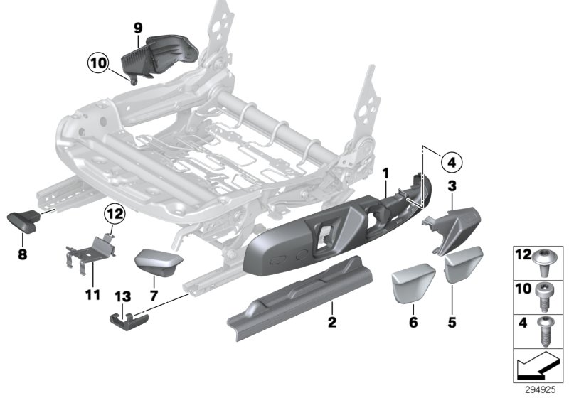 Genuine BMW 52107314013 F31 F87 F22 Exterior Left Seat Rail Cover SCHWARZ (Inc. 116i) | ML Performance UK Car Parts