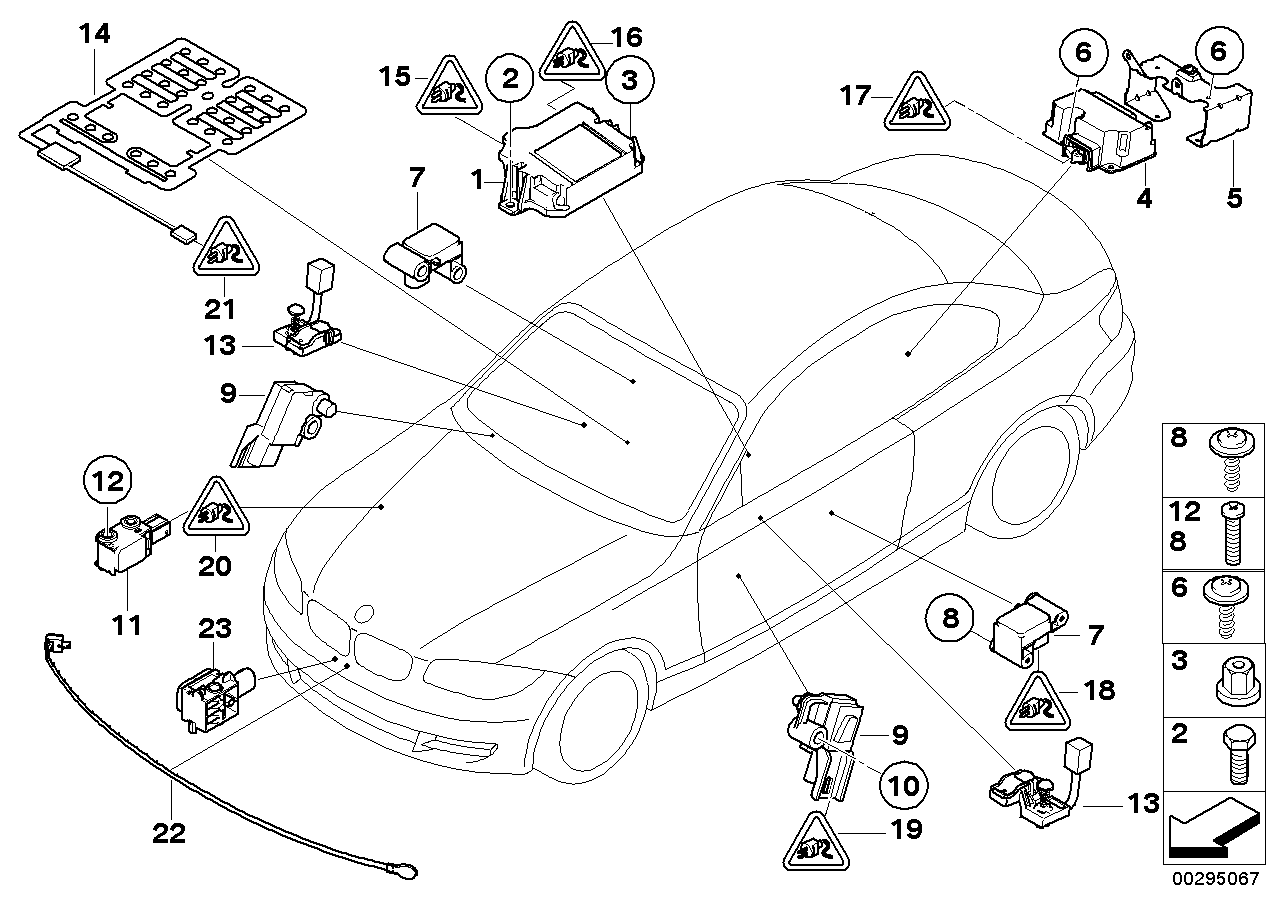 Genuine BMW 65776956485 E88 E92 Accelerating Sensor (Inc. 118d, Z4 30i & 318i) | ML Performance UK Car Parts