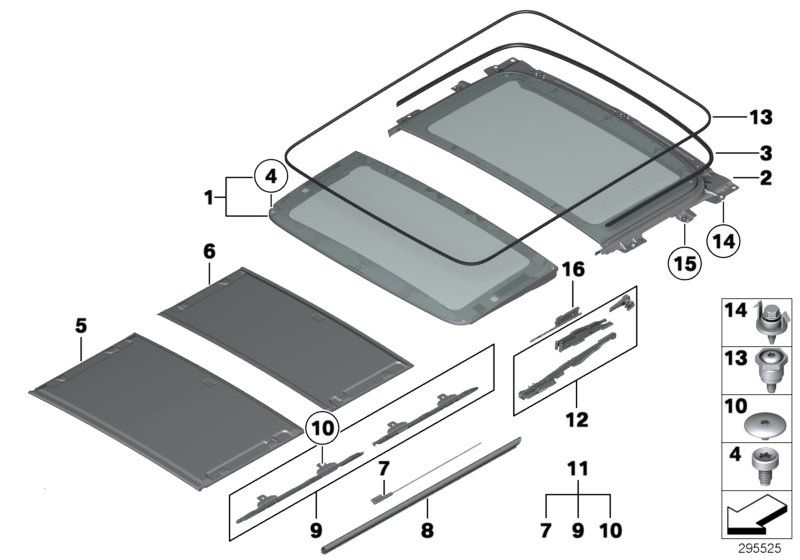 Genuine BMW 54102993886 E84 Set Of Seals For Side Trim Panel (Inc. X1 25dX, X1 28iX & X1 25iX) | ML Performance UK Car Parts