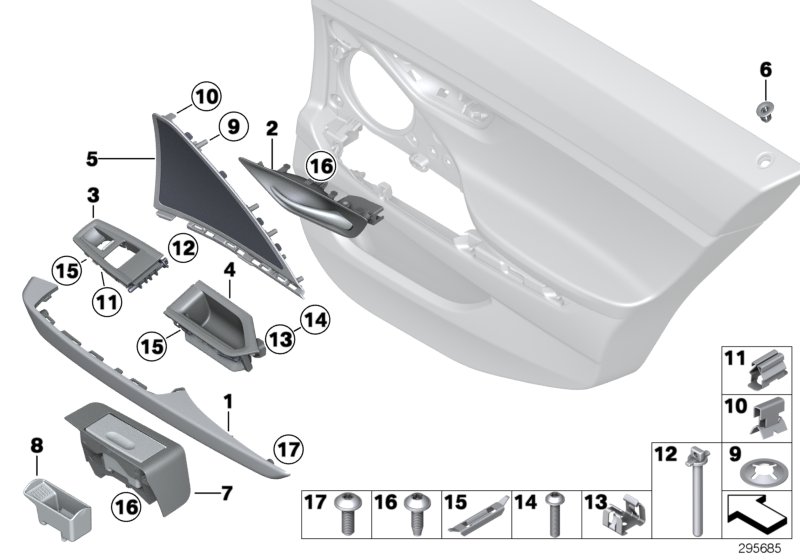 Genuine BMW 51427290393 Cover Loudspeaker Left ELFENBEINWEISS (Inc. 640d, 650iX 4.0 & 650i) | ML Performance UK Car Parts