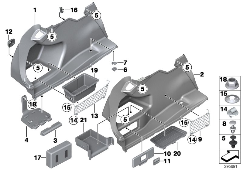 Genuine BMW 51477245911 F80 F32 F82 Storage Tray, Deep (Inc. 320d ed) | ML Performance UK Car Parts