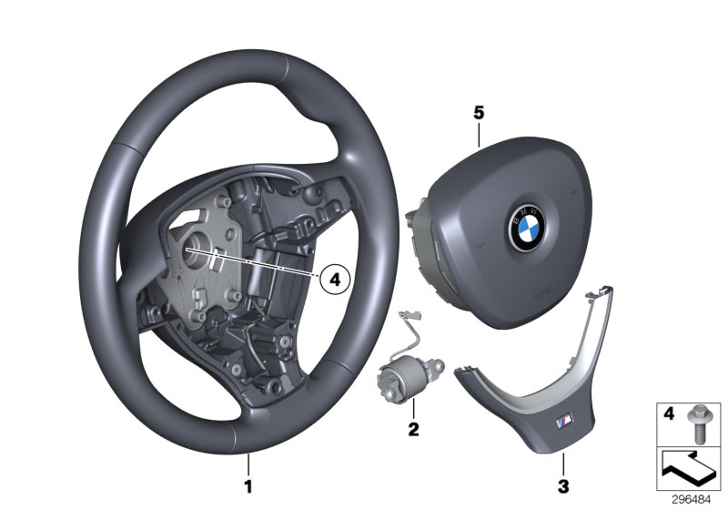 Genuine BMW 32337842807 Sports Strng Whl,Airb.Leath.,Multifunc (Inc. 528iX, 750LiX 4.4 & 750LdX) | ML Performance UK Car Parts