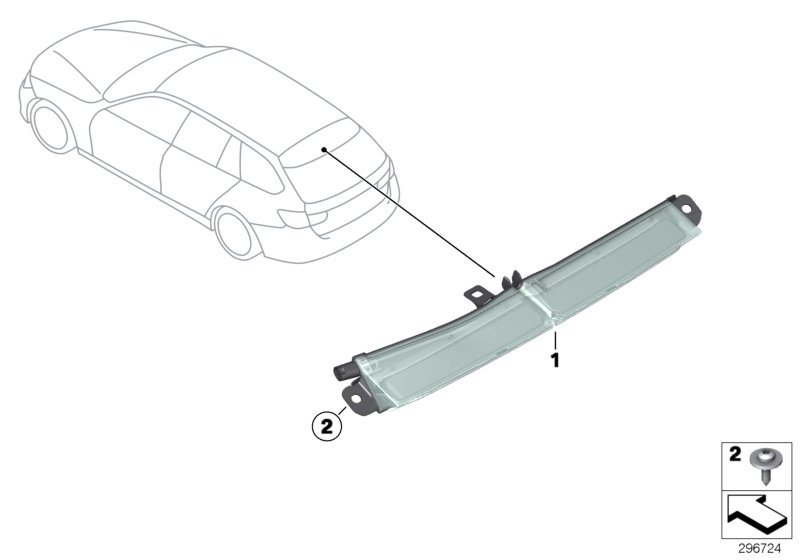 Genuine BMW 63257260545 F31 Third Stoplamp (Inc. 318dX, 318d & 335dX) | ML Performance UK Car Parts