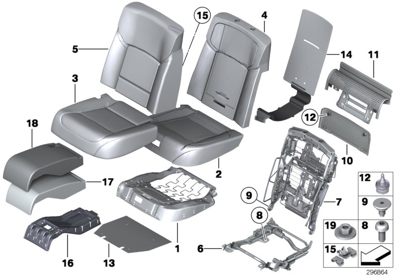 Genuine BMW 52209181765 F02 F01 F03 Backrest Frame, Comfort Seat, Left (Inc. 750LiX 4.4, ALPINA B7X & Hybrid 7) | ML Performance UK Car Parts