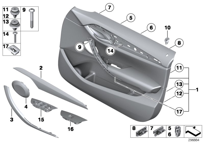 Genuine BMW 51412991392 E84 Trim, Door, Alu, Gloss Polished, Right (Inc. X1) | ML Performance UK Car Parts