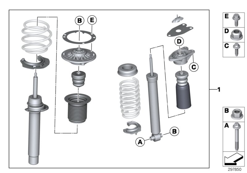 Genuine BMW 33502320981 F30 Retrofit Kit Sports Suspension F30 6 ZYLINDER (Inc. 330d & 335i) | ML Performance UK Car Parts