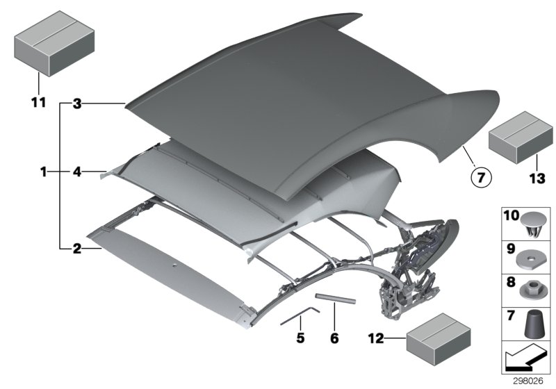 Genuine BMW 54347310382 F12 Fastening Kit, Headliner (Inc. 650iX, 640i & M6) | ML Performance UK Car Parts