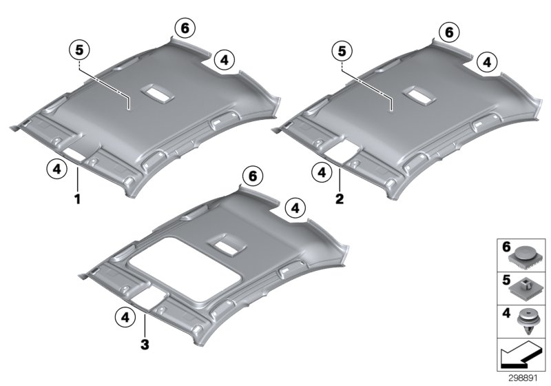 Genuine BMW 51447313596 F30 F80 Molded Roof Lining OYSTER (Inc. 330dX, Hybrid 3 & 320i ed) | ML Performance UK Car Parts