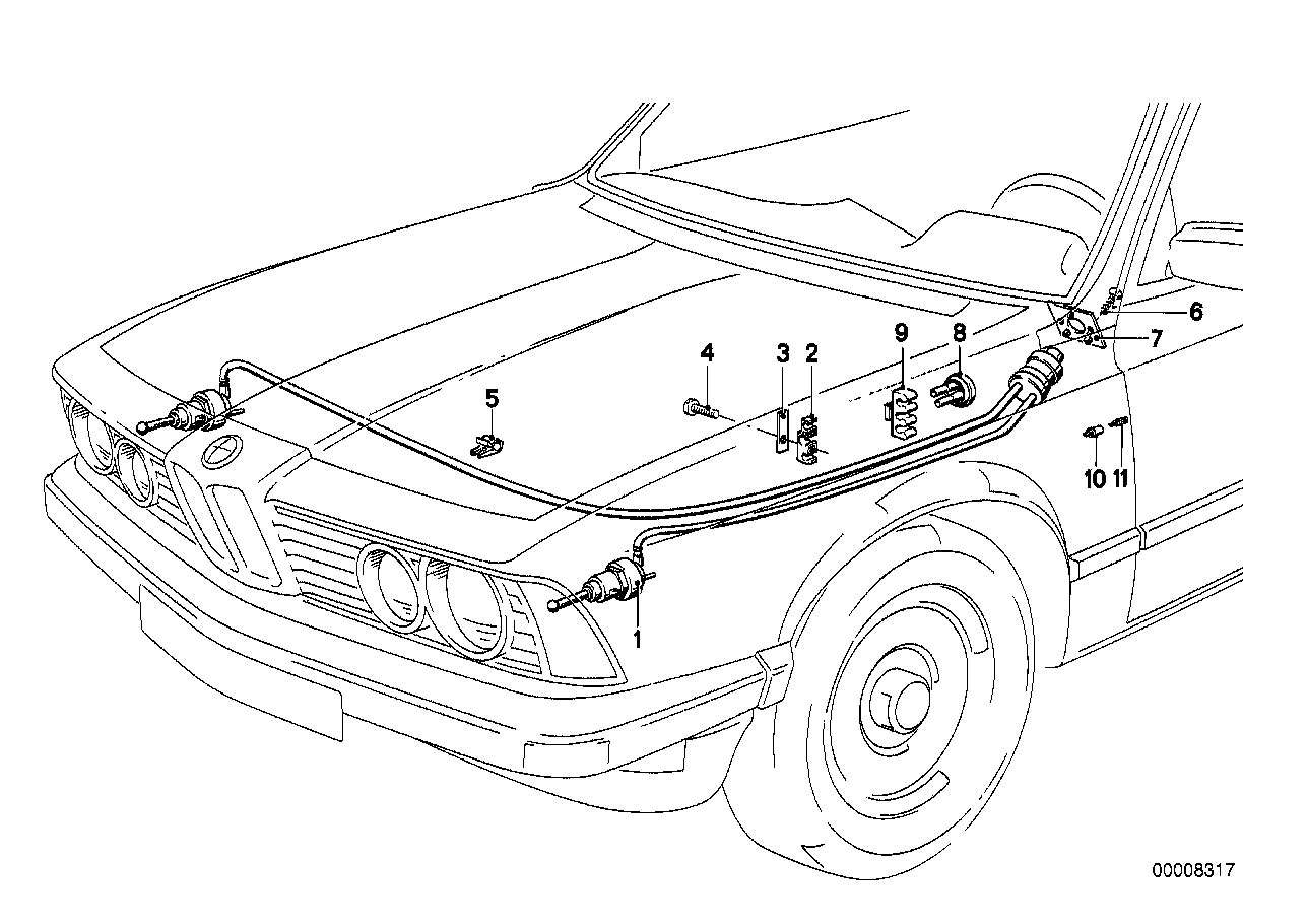 Genuine BMW 63121367280 E23 Headlight Aim Control (Inc. 735i, 730 & 733i) | ML Performance UK Car Parts