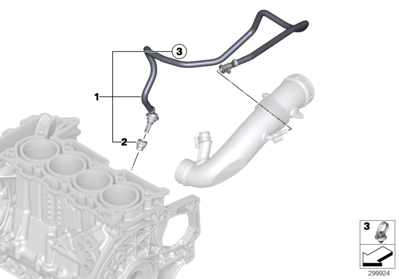 Genuine BMW 11157608637 Threaded Pipe Joint (Inc. Cooper S, Cooper & JCW ALL4) | ML Performance UK Car Parts