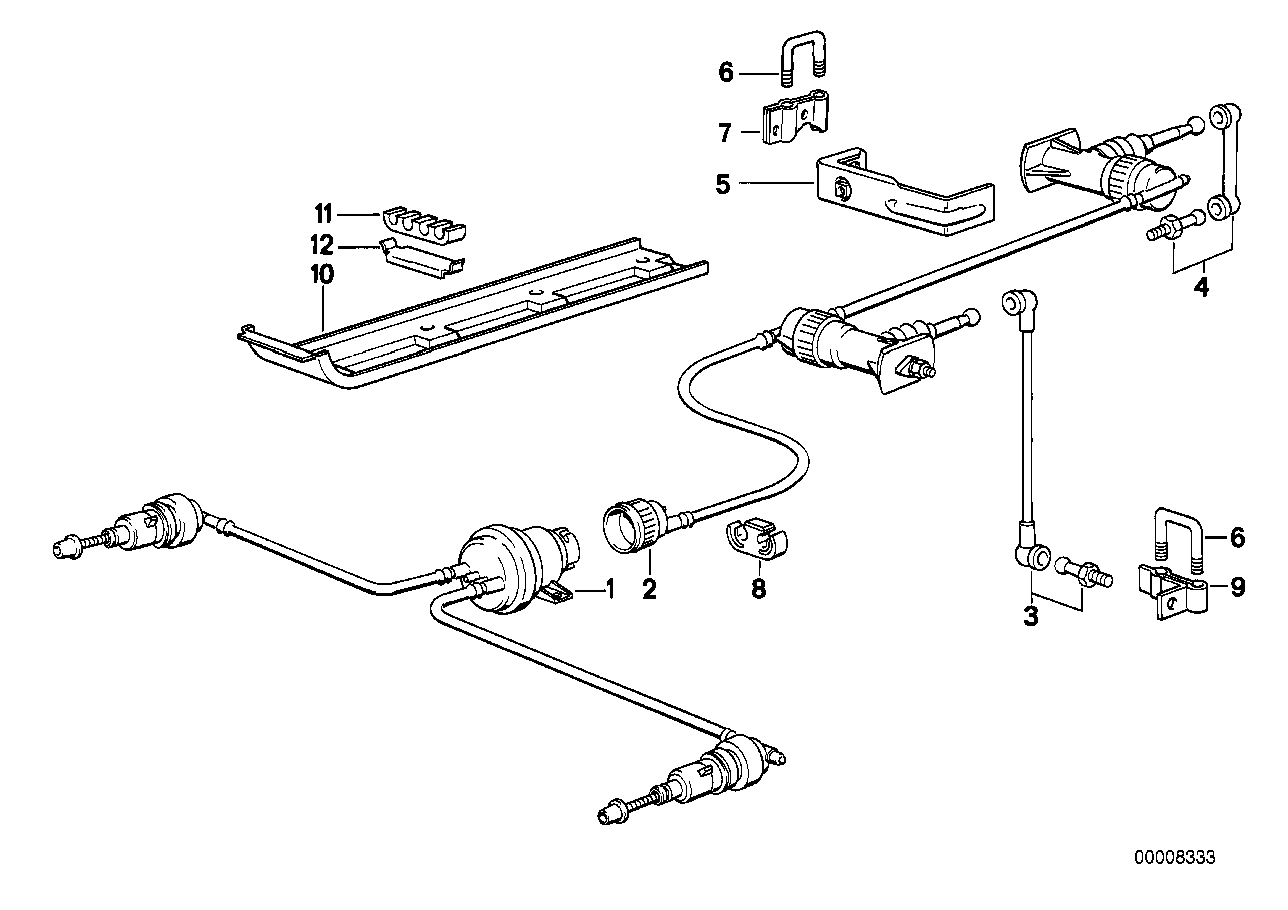 Genuine BMW 63121388582 E32 Hydraulic System Rear (Inc. 735i, 730i & 730iL) | ML Performance UK Car Parts