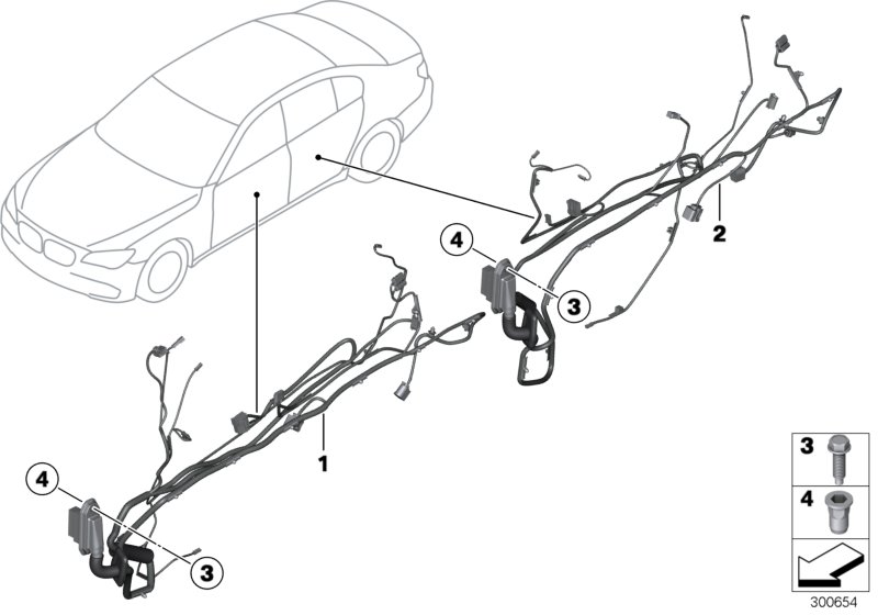 Genuine BMW 61129282073 Co-Driver's Side Door Cable Harness (Inc. 530d, 525dX & 530i) | ML Performance UK Car Parts