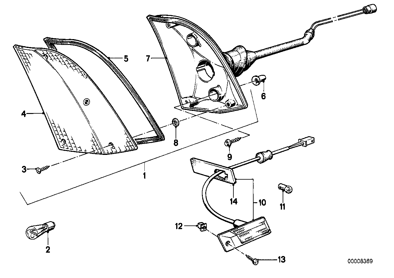 Genuine BMW 63131370551 E23 Left Turn Indicator (Inc. 733i & 735i) | ML Performance UK Car Parts