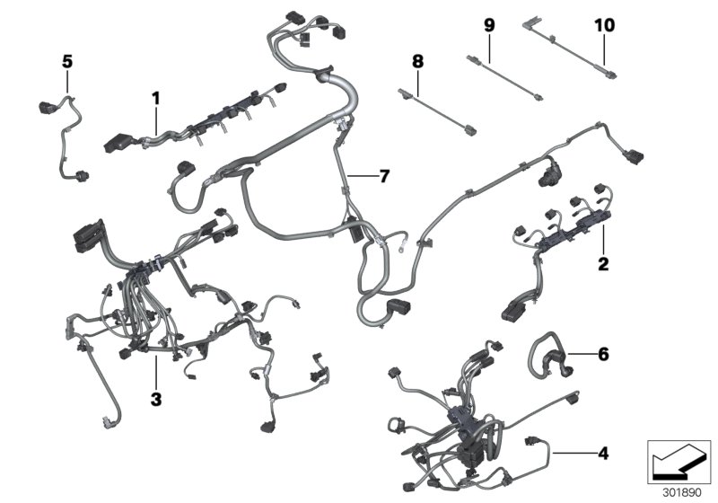 Genuine BMW 12518652595 F12 F13 F07 Wiring Harness, Engine, Injector Module 45017 (Inc. 750iX, 550iX & 650iX) | ML Performance UK Car Parts