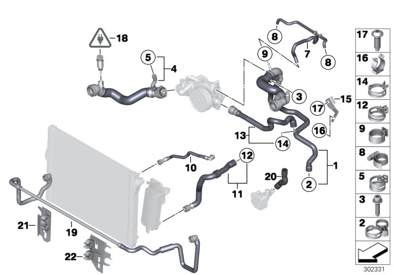 Genuine BMW 17127575428 F02 F03 F06 Coolant Hose (Inc. Alpina B7L, Hybrid 7 & Alpina B7LX) | ML Performance UK Car Parts