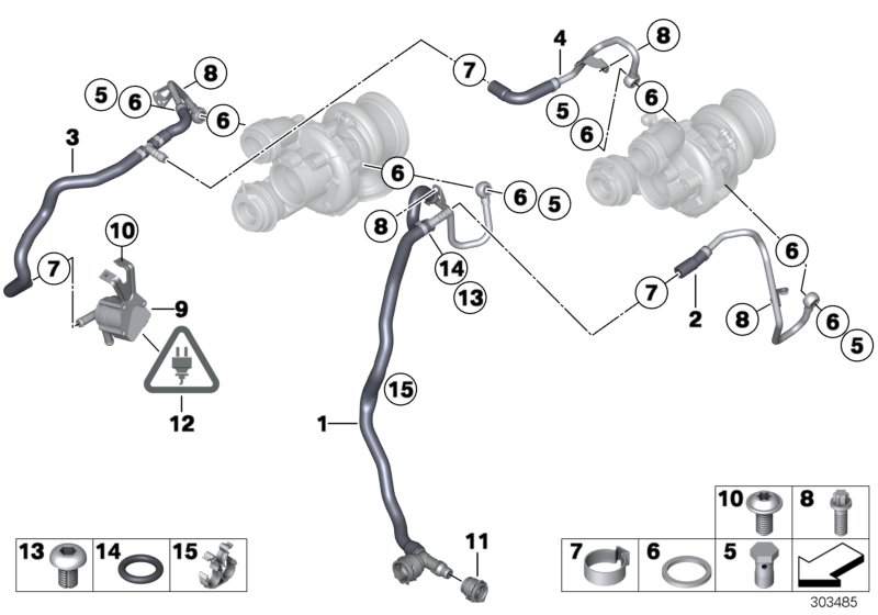 Genuine BMW 11537596037 F02 F06 Hose, Inlet ZYL. 1-4 (Inc. AlpinaB7, AlpinaB7X & AlpinaB6) | ML Performance UK Car Parts