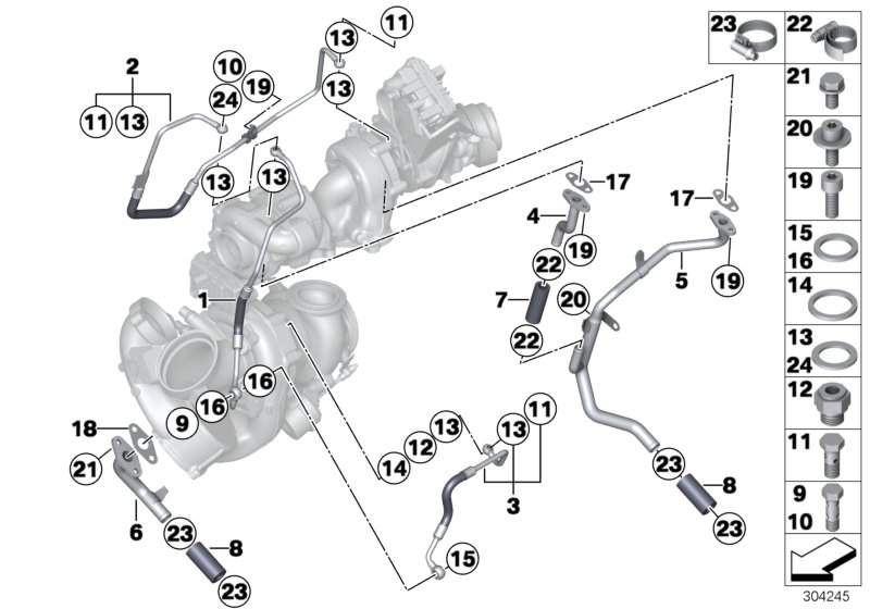 Genuine BMW 11428508030 F15 F10 F16 Oil Pipe (Inc. 750LdX, X5 M50dX & M550dX) | ML Performance UK Car Parts