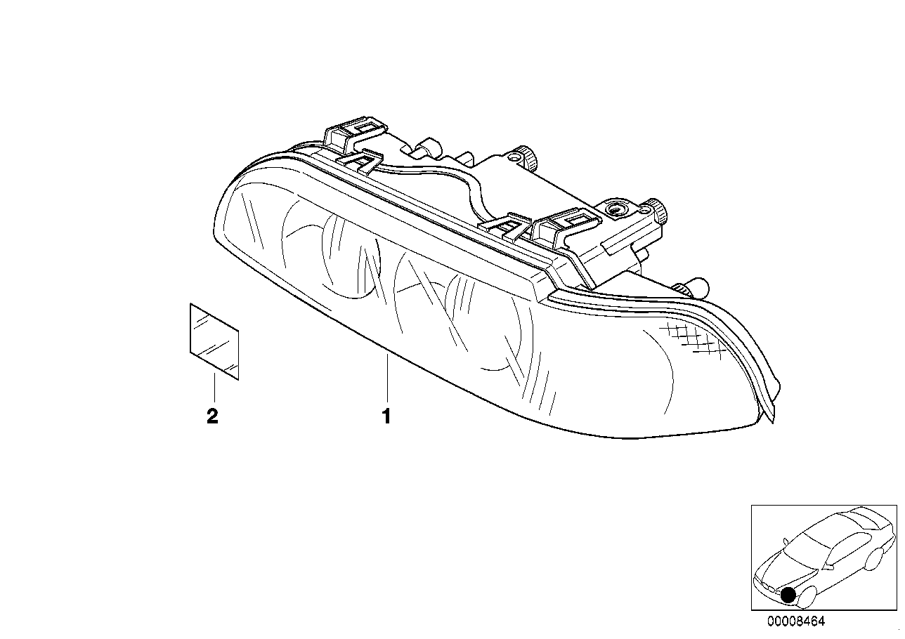 Genuine BMW 63128385092 E39 Headlight Right (Inc. 540i, 528i & 540iP) | ML Performance UK Car Parts