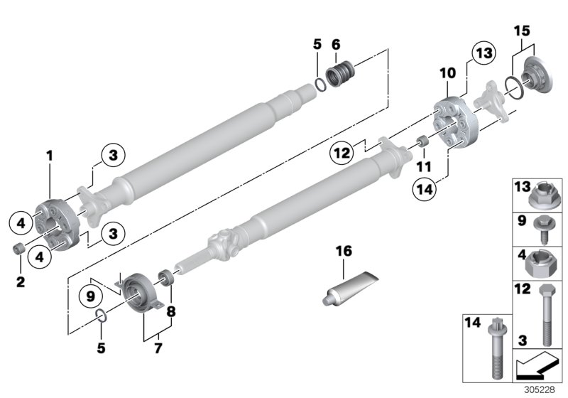 Genuine BMW 26118488058 G20 Center Mount, Aluminium (Inc. 330d) | ML Performance UK Car Parts