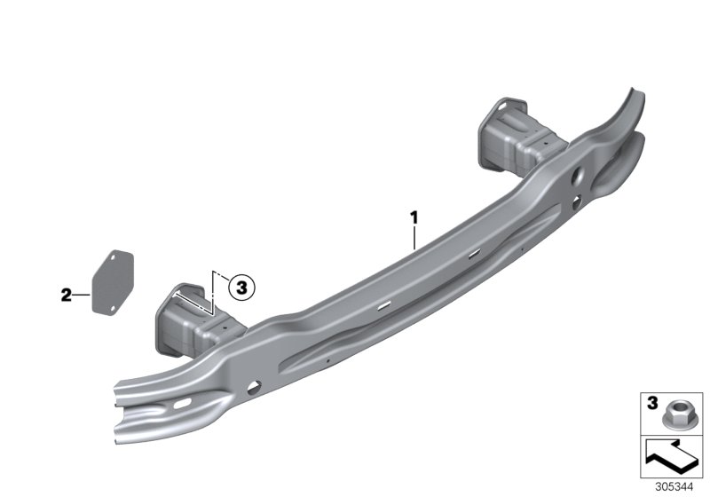 Genuine BMW 51127294891 F34 Carrier, Bumper Rear US (Inc. 330iX, 328iX & 340iX) | ML Performance UK Car Parts