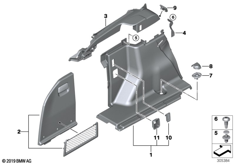 Genuine BMW 51477293671 Left Trunk Trim OYSTER (Inc. 328dX, 340iX & 330iX) | ML Performance UK Car Parts