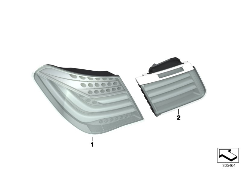 Genuine BMW 63217300271 Rear Light In Trunk Lid, Left (Inc. 750LiX, 750iX & 750LiX 4.4) | ML Performance UK Car Parts