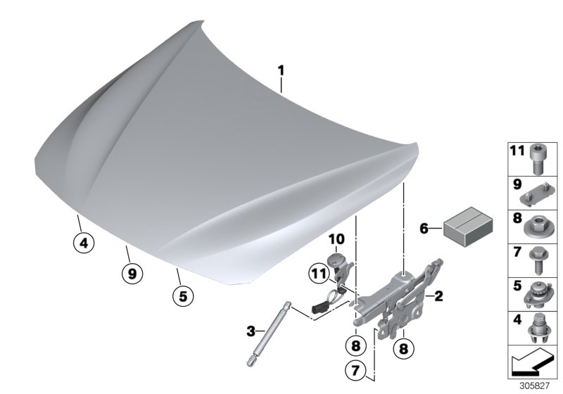 Genuine BMW 41008058887 F80 Hood (Inc. M3) | ML Performance UK Car Parts