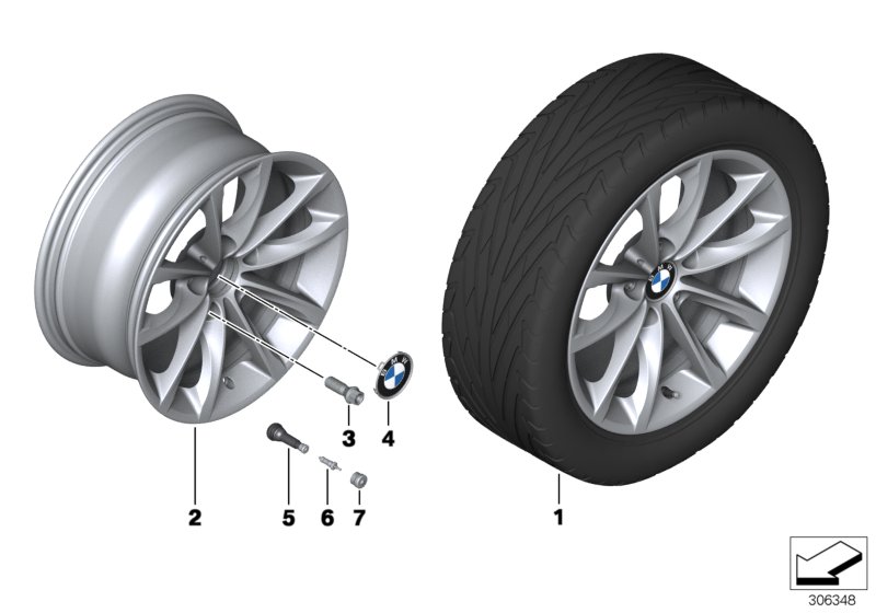 Genuine BMW 36116855527 E89 Light Alloy Rim 8JX17 ET:29 (Inc. Z4) | ML Performance UK Car Parts