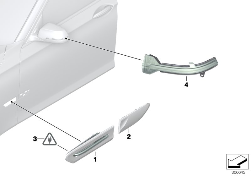 Genuine BMW 63137202184 Trim Cover, Auxiliary Turn Signal, Right V12 (Inc. 760LiS, 760Li & 760i) | ML Performance UK Car Parts