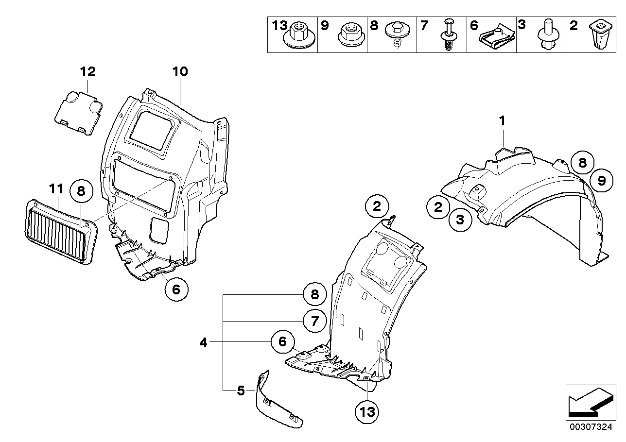 Genuine BMW 51718051596 E82 Cover, Wheell Housing, Front Right (Inc. M Coupé) | ML Performance UK Car Parts