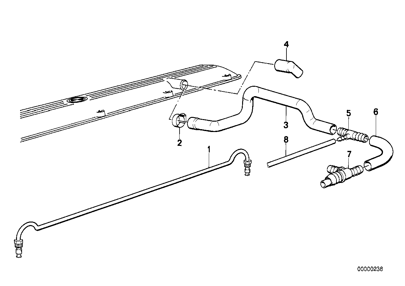 Genuine BMW 11151278804 E30 E28 Vent Hose (Inc. 528e, 325e & 525e) | ML Performance UK Car Parts