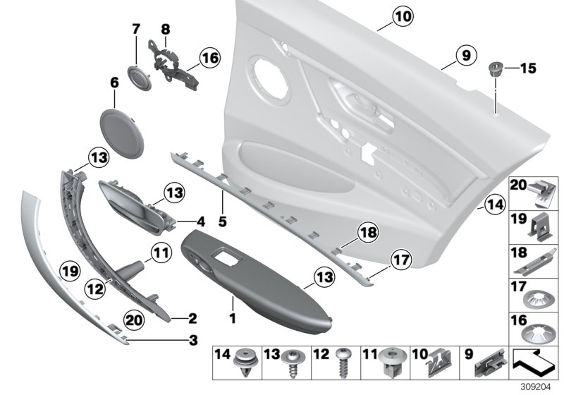 Genuine BMW 51427316860 F31 F80 F30 Trim Cover For Lock Button, Rear (Inc. 318dX) | ML Performance UK Car Parts