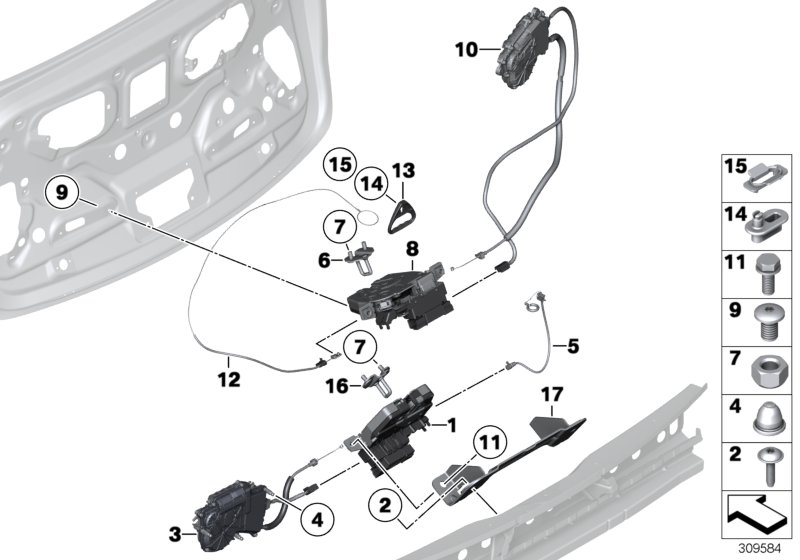 Genuine BMW 51247238658 F07 Bowden Cable (Inc. 550iX) | ML Performance UK Car Parts