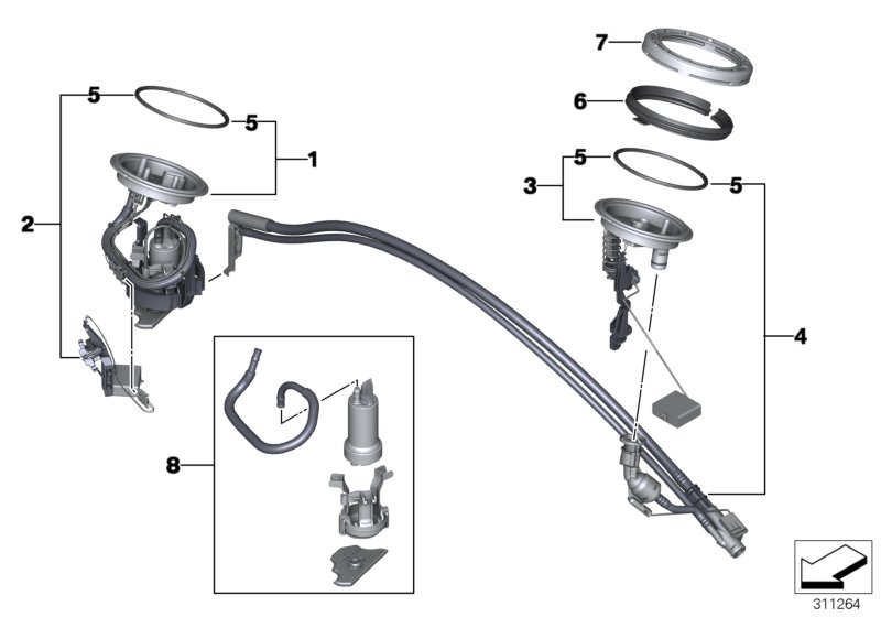 Genuine BMW 16117183795 E67 E65 E66 Right Fuel Level Sensor (Inc. 740Li, 740i & 760Li) | ML Performance UK Car Parts