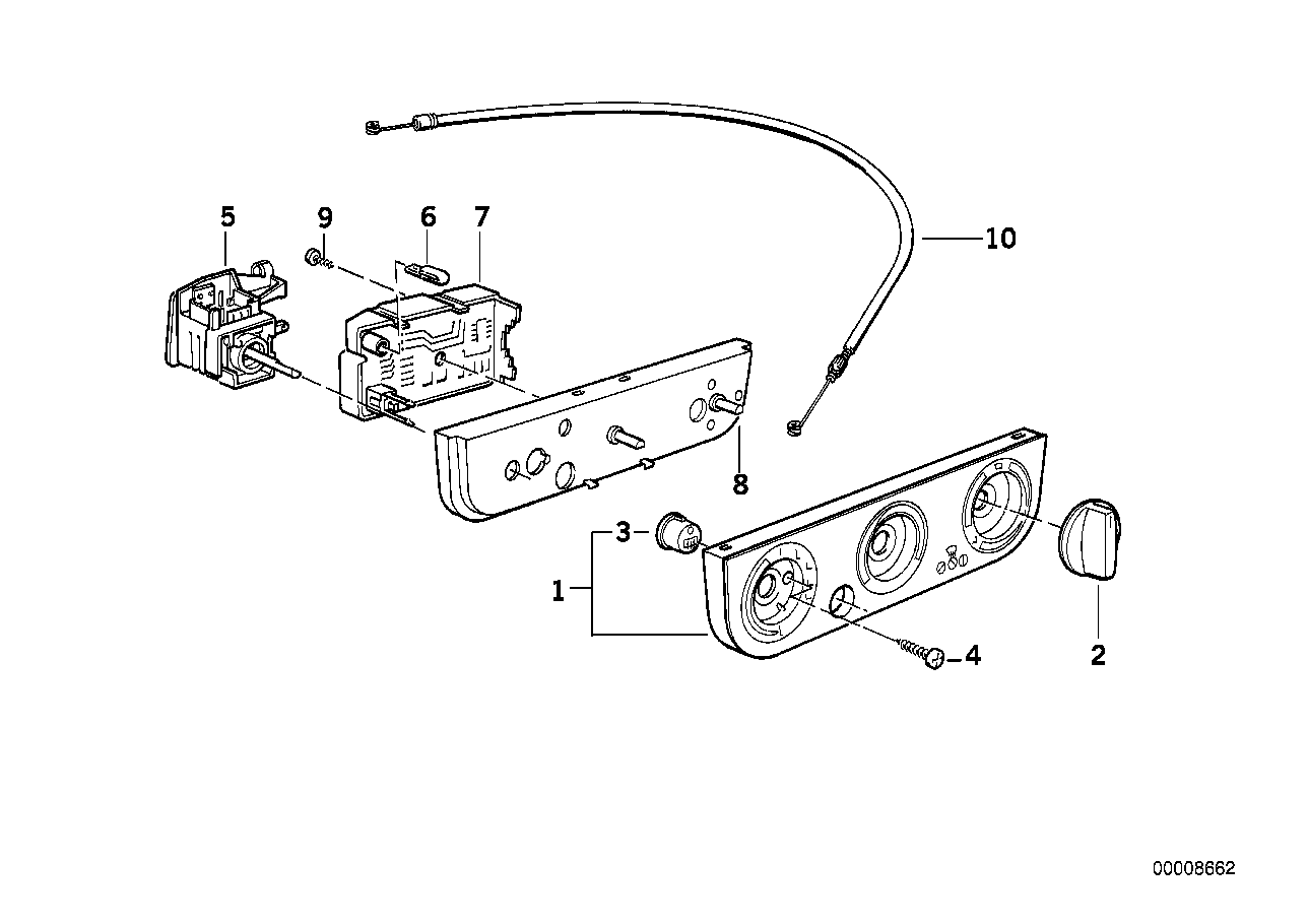 Genuine BMW 64118368564 E36 Heater Control (Inc. 325tds, 318is & 323i) | ML Performance UK Car Parts