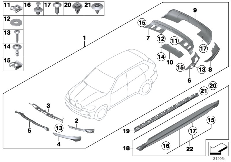 Genuine BMW 51110413817 E70 Trim Piece, Right Front ERSATZ (Inc. X5 3.0sd, X5 3.5d & X5 4.8i) | ML Performance UK Car Parts