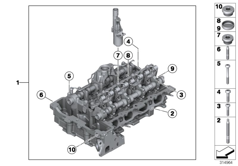 Genuine BMW 11127624778 F20 F16 F33 Cylinder Head With Valve Gear (Inc. X1 28i, 125i & 428i) | ML Performance UK Car Parts