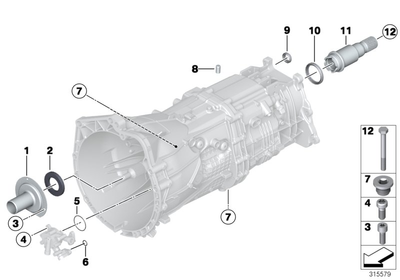 Genuine BMW 23108609418 E91 Adapter Shaft (Inc. 335iX, 335xi & 435iX) | ML Performance UK Car Parts