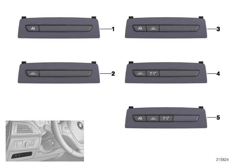 Genuine BMW 61319268479 F34 F31 F36 User-Control, Driver Assistance Systems (Inc. 340i, 420dX & 430iX) | ML Performance UK Car Parts