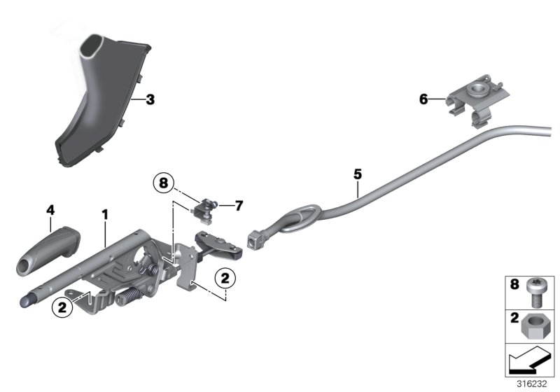 Genuine BMW 34428094845 F34 F31 F82 Handbrake Lever Cover SCHWARZ (Inc. 320i, M3 & 430dX) | ML Performance UK Car Parts