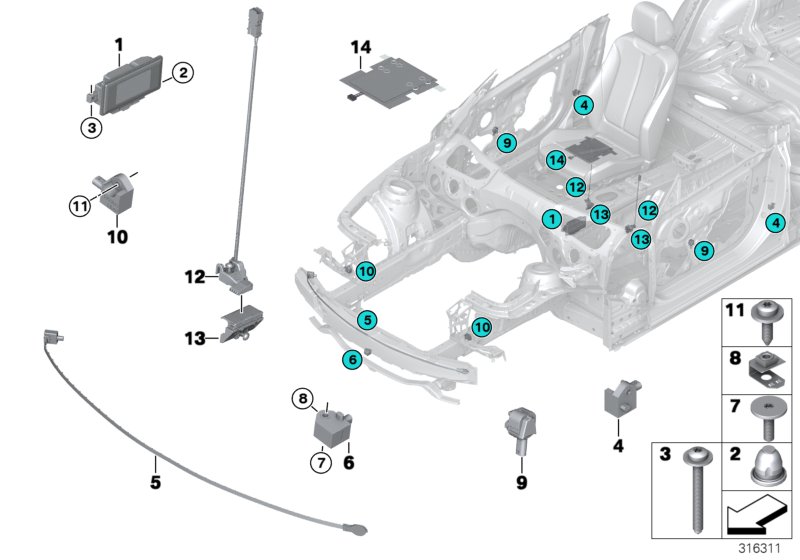 Genuine BMW 65779196042 F87 F33 F34 Sensor, Front (Inc. 430iX, 335iX & 435iX) | ML Performance UK Car Parts